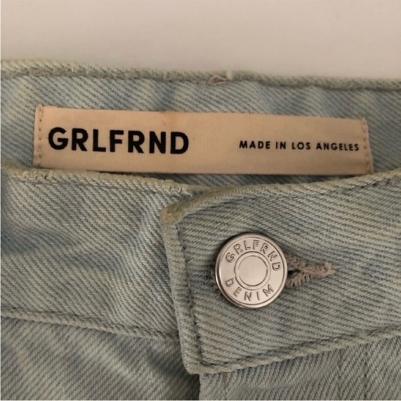 GRLFRND Karolina High Rise Cotton Button Fly Straight Crop Jeans NWT - Picture 5 of 10